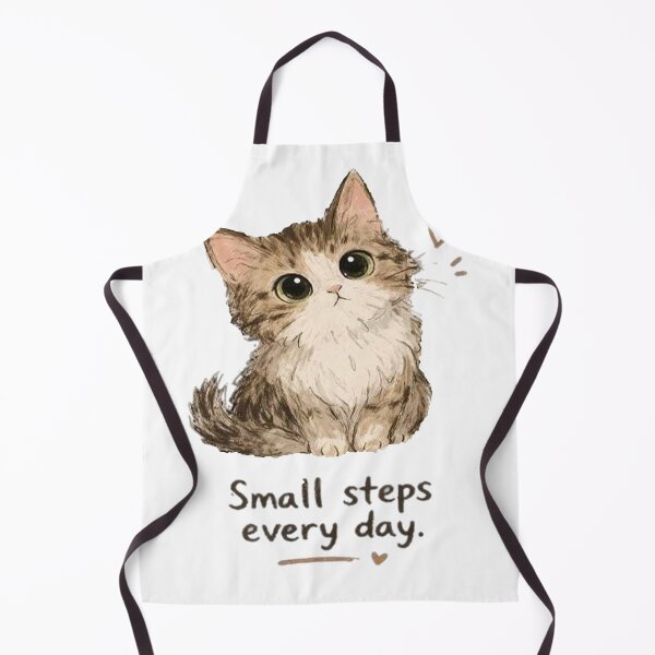 Item preview, cute kitten small steps every day quote designed and sold by TALKARII.