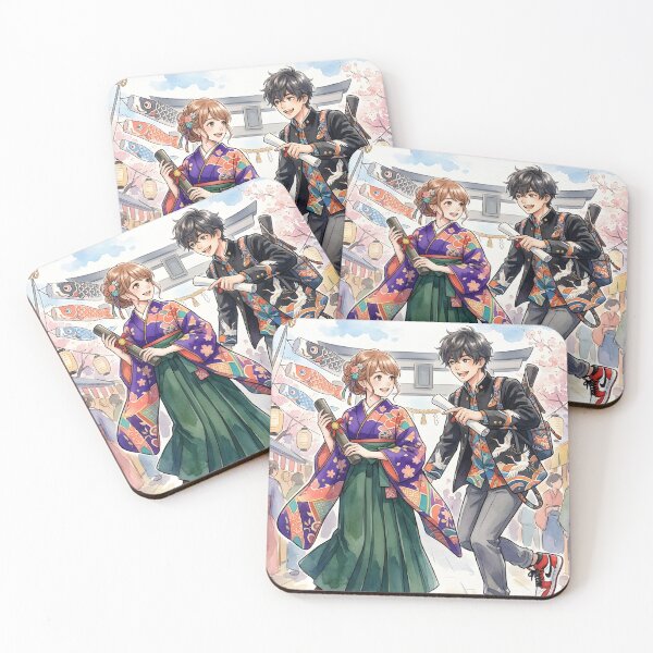 Item preview, Fusion of Traditions: Japanese Youth at Graduation Festival designed and sold by VibranPalette.