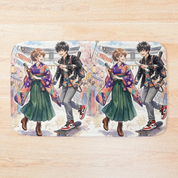 Item preview, Fusion of Traditions: Japanese Youth at Graduation Festival designed and sold by VibranPalette.