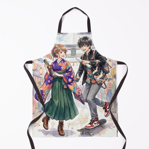 Item preview, Fusion of Traditions: Japanese Youth at Graduation Festival designed and sold by VibranPalette.