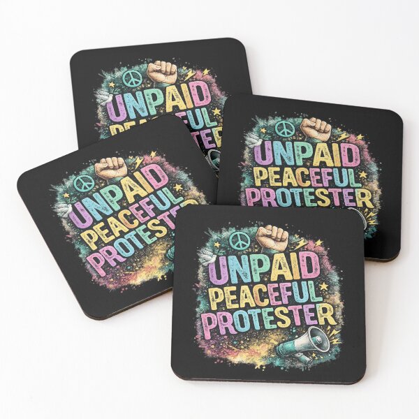 Item preview, Unpaid Peaceful Protester, Retro Activist Sublimation Design, Social Justice Protest  designed and sold by YourgiftShop.