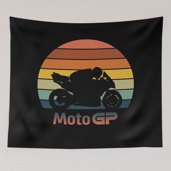 Item preview, Vintage MotoGP Ducati Sunset Pilot Silhouette – Retro Racing Design designed and sold by Fan Art Station .