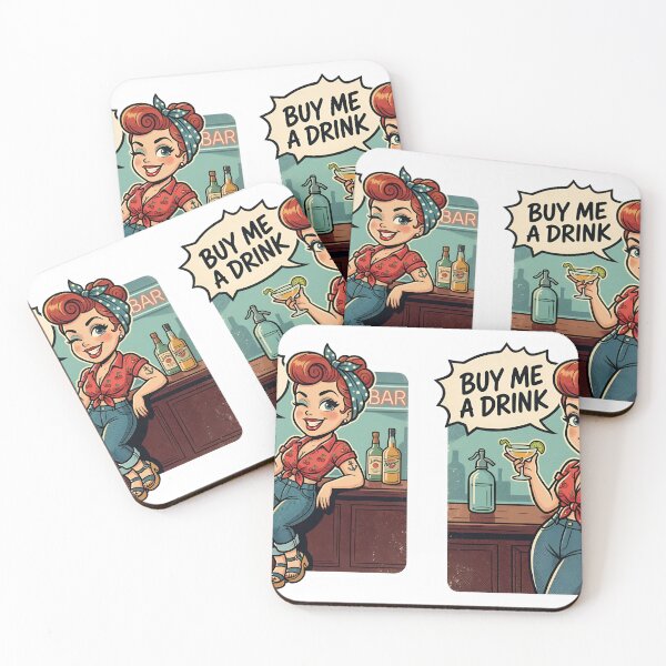 Item preview, A cartoon woman sitting at a bar with a cocktail on transparent background designed and sold by Creative88Art.