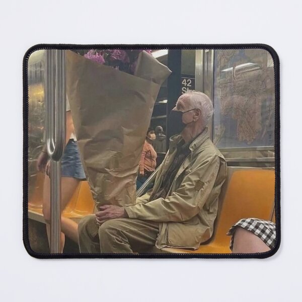 Item preview, Elderly man holding large bouquet meme designed and sold by AnimeHentaiArt.