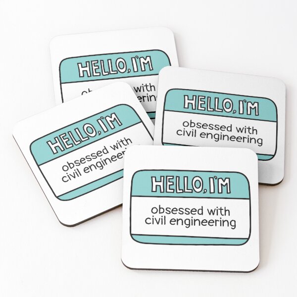 Item preview, Obsessed With Civil Engineering - Funny Engineer Name Tag designed and sold by MaryAller.