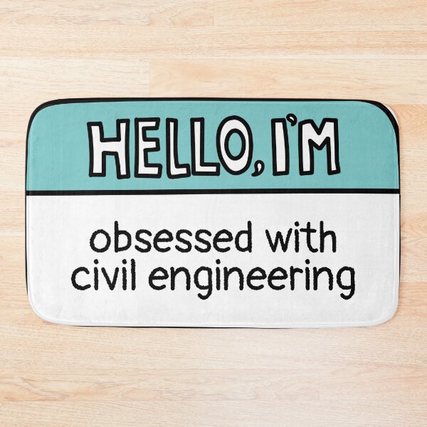 Item preview, Obsessed With Civil Engineering - Funny Engineer Name Tag designed and sold by MaryAller.