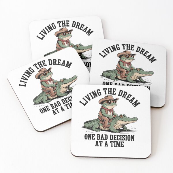 Item preview, Badass frog on alligator designed and sold by therapymama.
