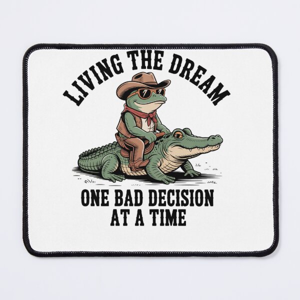 Item preview, Badass frog on alligator designed and sold by therapymama.