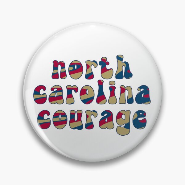 Item preview, North Carolina Courage NWSL Groovy Retro Font designed and sold by coffeepolicy.