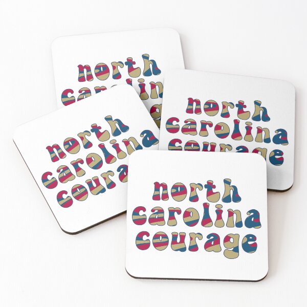 Item preview, North Carolina Courage NWSL Groovy Retro Font designed and sold by coffeepolicy.