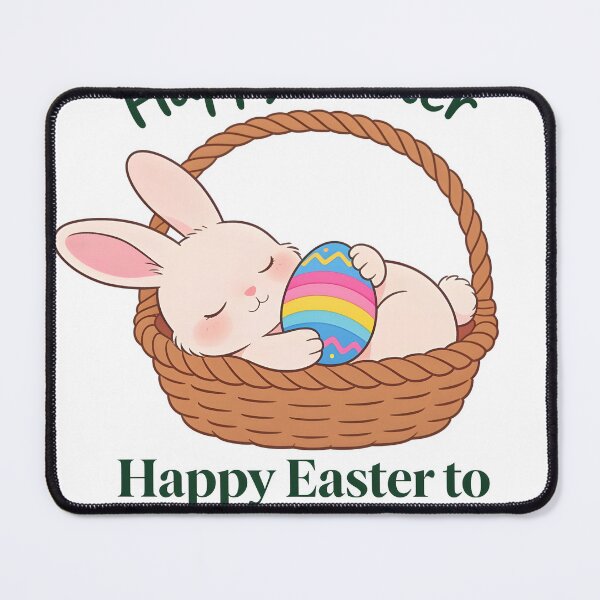 Item preview, A cute Easter bunny sleeping in a basket on transparent background designed and sold by Creative88Art.