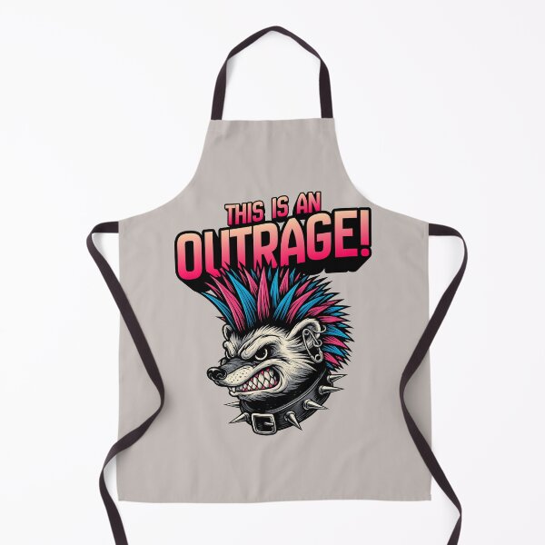 Item preview, THIS IS AN OUTRAGE! Punk Rock Raccoon Shirt – Funny Hedgehog Angry Animal Sarcastic Humor designed and sold by Cree8if.