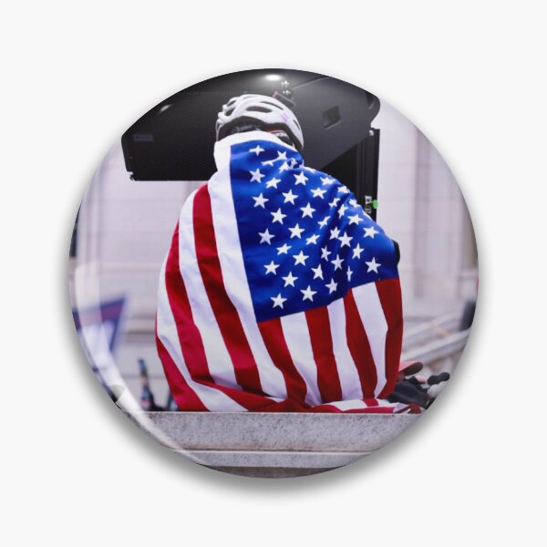 Item preview, Photographer Wrapped in American Flag – No Kings Protest designed and sold by aadventures.