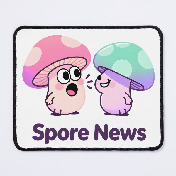 Item preview, Two cartoon mushrooms sharing a secret on transparent background designed and sold by Creative88Art.