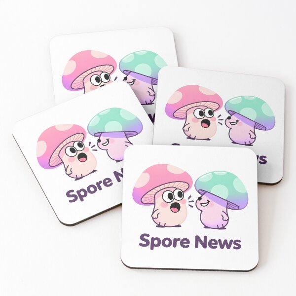 Item preview, Two cartoon mushrooms sharing a secret on transparent background designed and sold by Creative88Art.