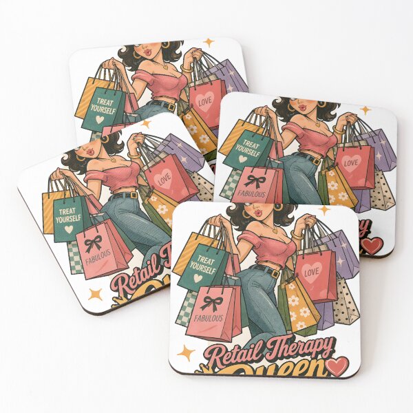 Item preview, A cartoon woman enjoying retail therapy on transparent background designed and sold by Creative88Art.
