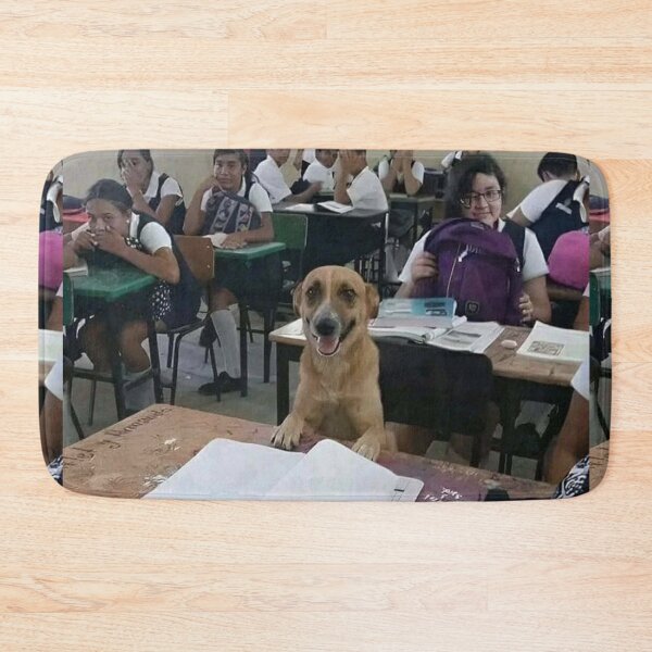 Item preview, Dog sits on desk in classroom meme designed and sold by AnimeHentaiArt.