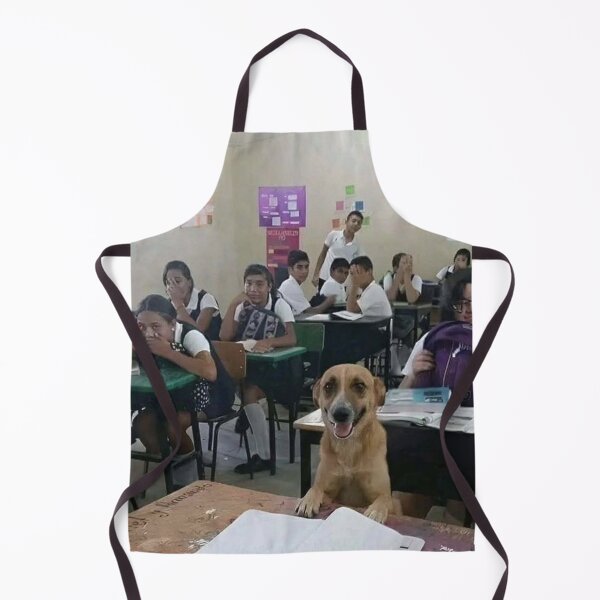 Item preview, Dog sits on desk in classroom meme designed and sold by AnimeHentaiArt.