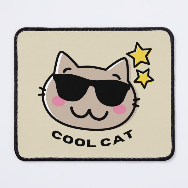 Item preview, Cool Cat Stickers Prints Posters Wall Art Magnet Home Coffee Cup Decoration TShirt Stationary Notebook Magnet Hat Kitchen Work School Office Redbubble Shop designed and sold by Saritas Boutique Shop.