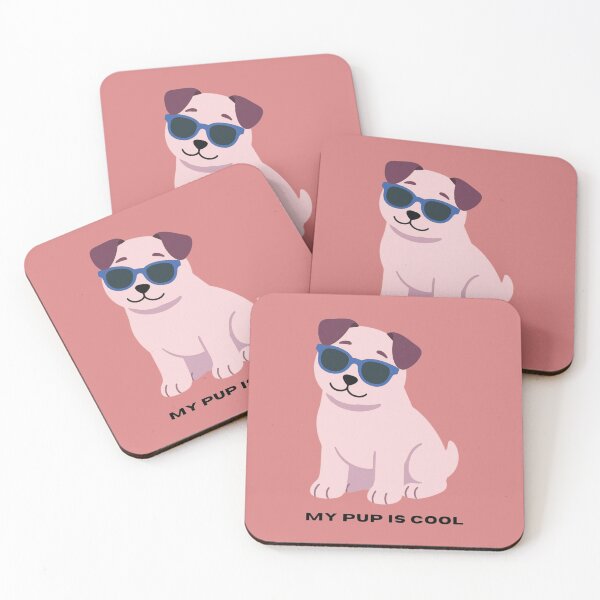 Item preview, My Pup Is Cool Stickers Prints Posters Wall Art Magnet Home Coffee Cup Decoration TShirt Stationary Notebook Magnet Hat Kitchen Work School Office Redbubble Shop designed and sold by Saritas Boutique Shop.