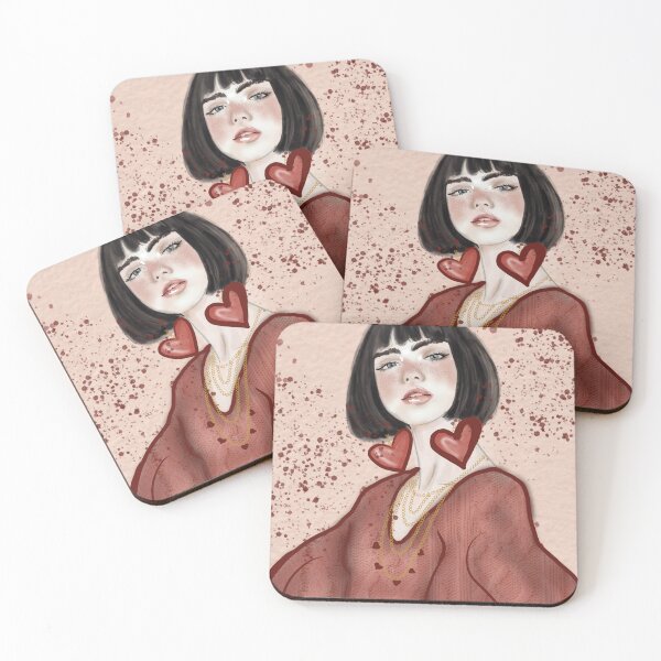 Item preview, Fashion Illustration Girl with Chunky Knit Sweater. designed and sold by LauPo.