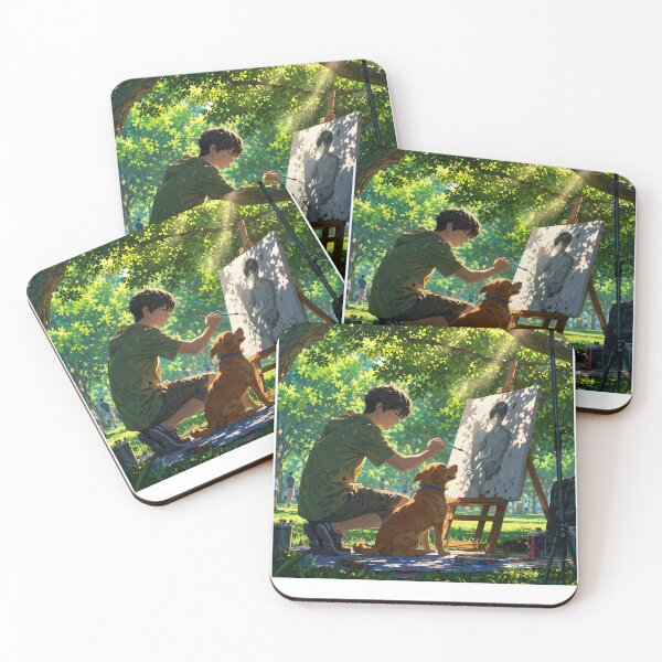 Item preview, A little paint and good company - Art and dog lovers designed and sold by Substance_life.