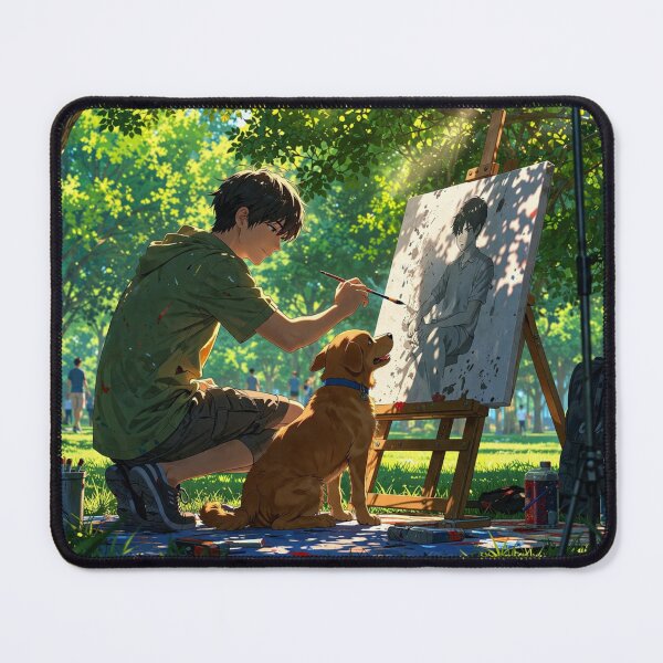 Item preview, A little paint and good company - Art and dog lovers designed and sold by Substance_life.
