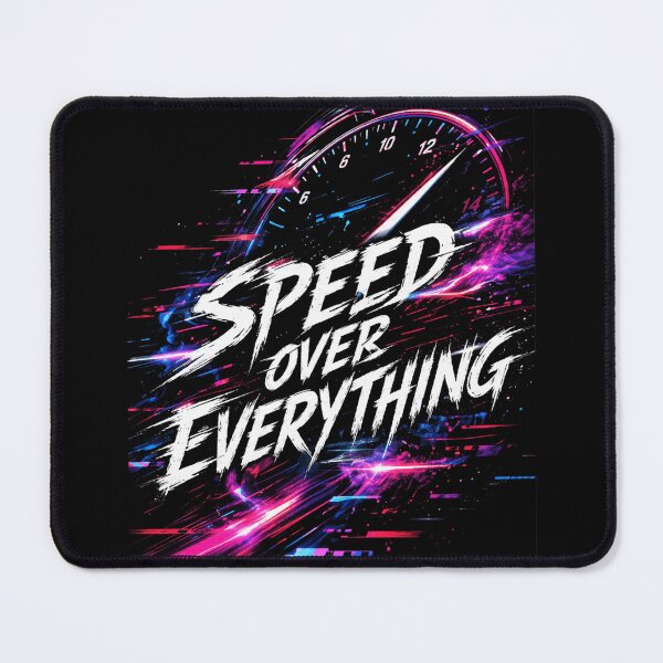 Item preview, Speed Over Everything - Neon Glitch Art designed and sold by JalwaWear.