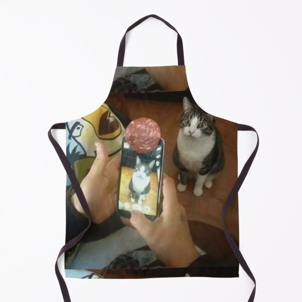 Item preview, Cat looks at phone with picture of itself meme designed and sold by AnimeHentaiArt.