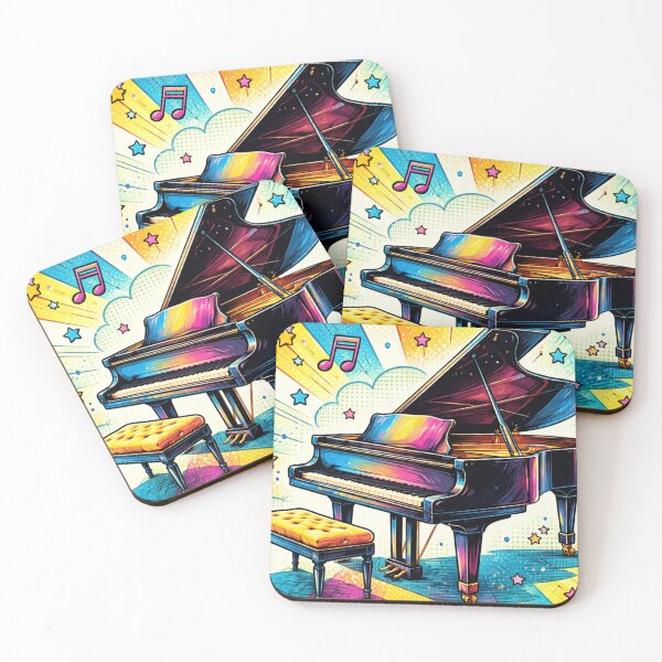 Item preview, Colorful Piano Pop Art Poster Design designed and sold by BlairWynne.