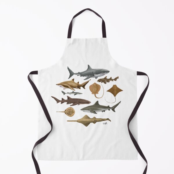 Item preview, Sharks And Rays - white background designed and sold by ChristinaSeas.