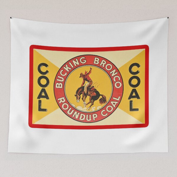 Item preview, Vintage Bucking Bronco Roundup Coal designed and sold by QuayTradingCo.