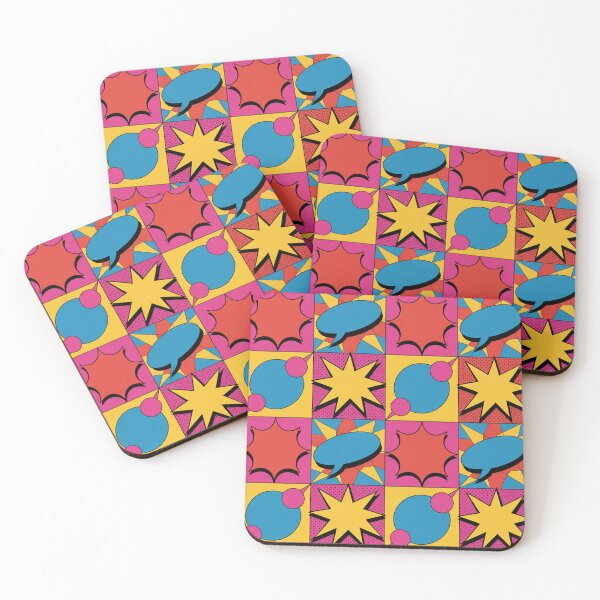 Item preview, Pop Art Comic Seamless Pattern – POW! Stars & Speech Bubbles designed and sold by Midnight Veil Designs.