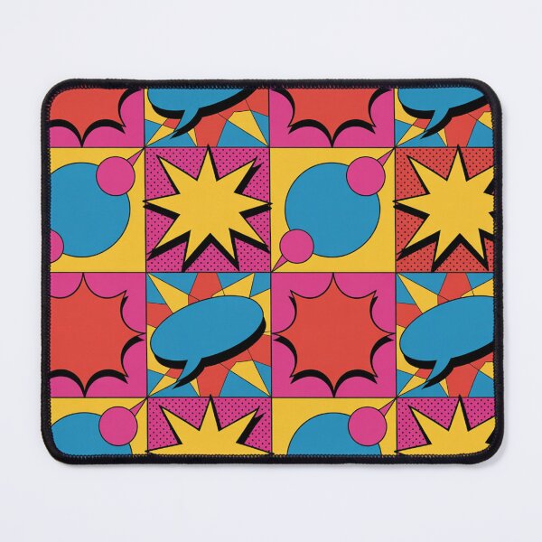Item preview, Pop Art Comic Seamless Pattern – POW! Stars & Speech Bubbles designed and sold by Midnight Veil Designs.