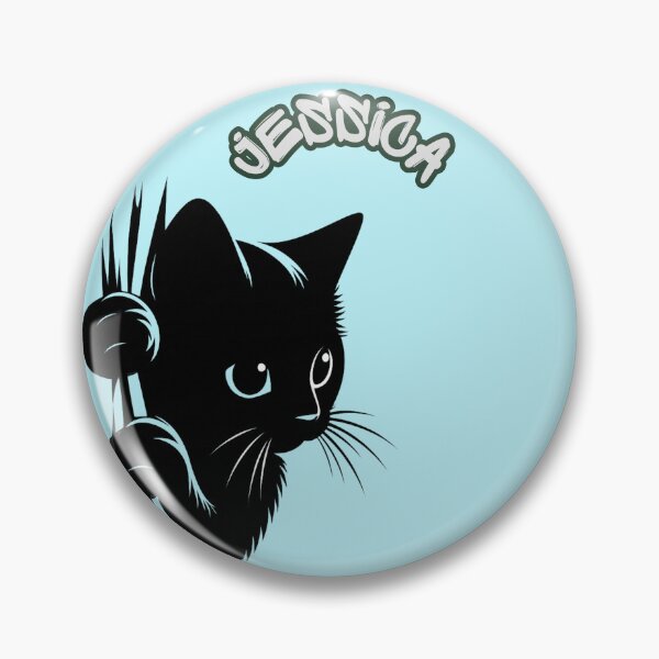 Item preview, Personalized Black Cat Design – Custom Name Cute Kitten – Kawaii Cat Gift for Cat Lovers, Kids & Teens designed and sold by CozyBlobStudio.