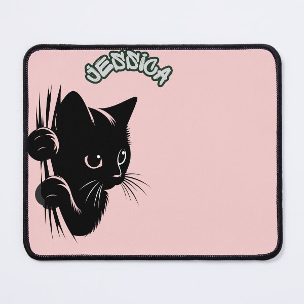 Item preview, Personalized Black Cat Design – Custom Name Cute Kitten – Kawaii Cat Gift for Cat Lovers, Kids & Teens designed and sold by CozyBlobStudio.