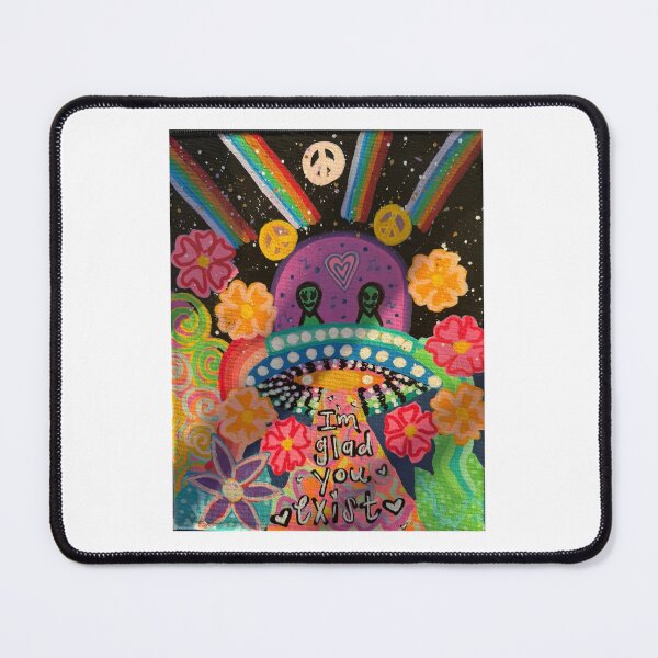 Item preview, I’m Glad You Exist Cute Alien Hippie Art designed and sold by alabamaworley21.