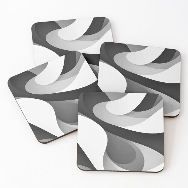 Aperçu de l'œuvre Retro Fluid Swirls: Minimalist Abstract Waves Design créée et vendue par Timegraf.