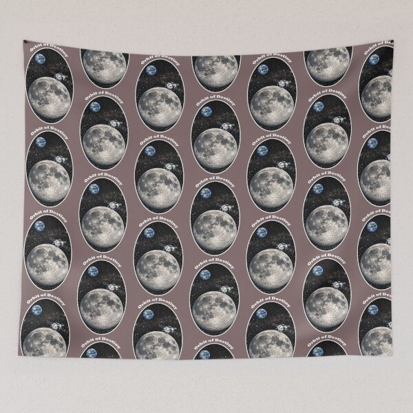 Item preview, Return to the Moon with Spaceship, Earth and Stars in the Background URM designed and sold by urmaddad.