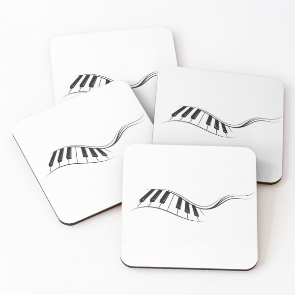 Item preview, Minimal Piano Keys Flow Line Art designed and sold by BlairWynne.