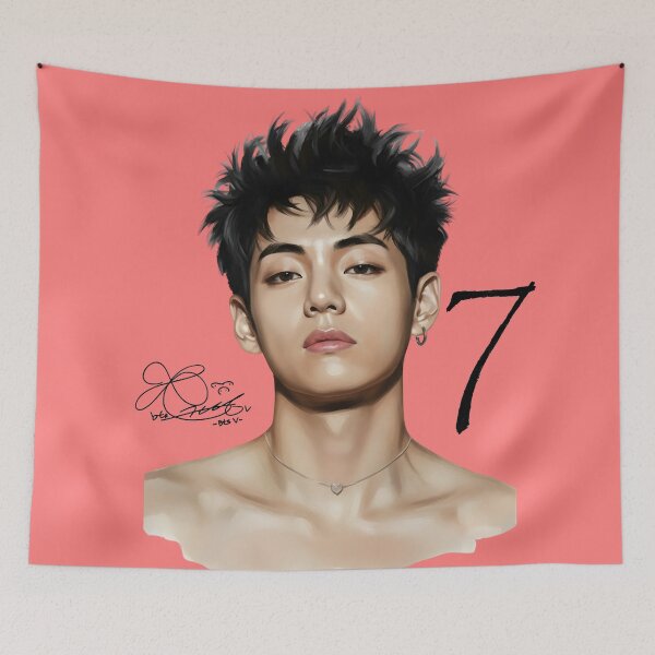 Item preview, V BTS Arirang Tour Portrait Aesthetic K-Pop Digital Art designed and sold by JOSTH.