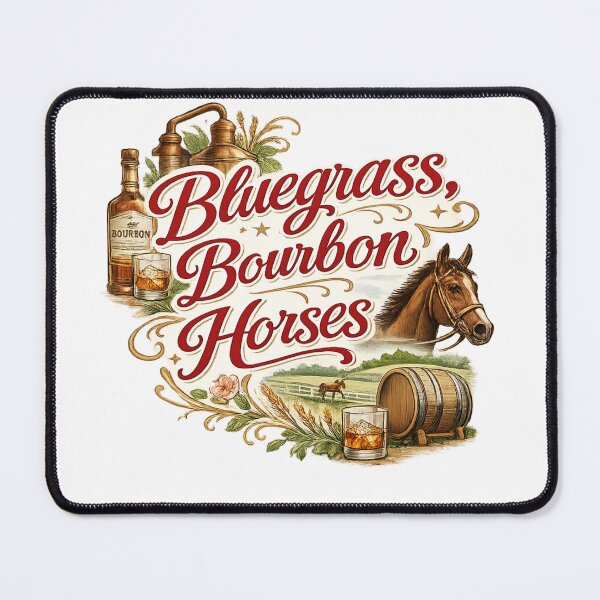 Item preview, Derby Bluegrass Bourbon Horses Kentucky Western Vintage Design designed and sold by All I Need Designs.