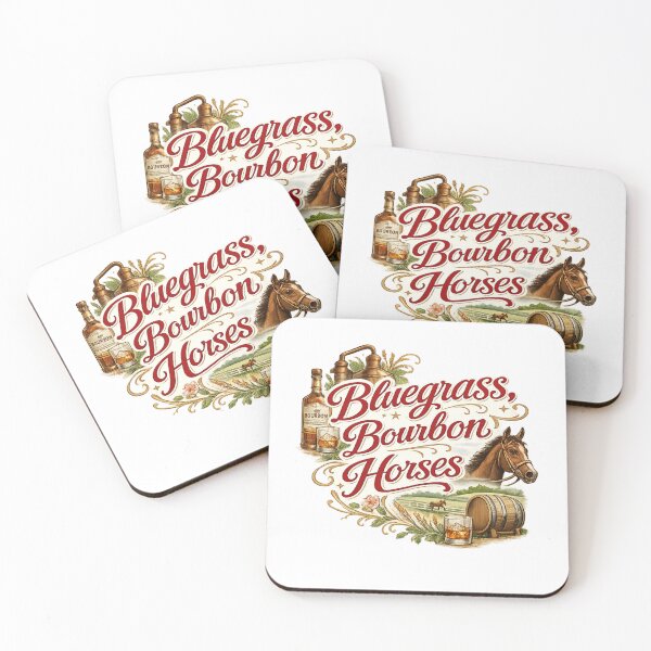 Item preview, Derby Bluegrass Bourbon Horses Kentucky Western Vintage Design designed and sold by All I Need Designs.