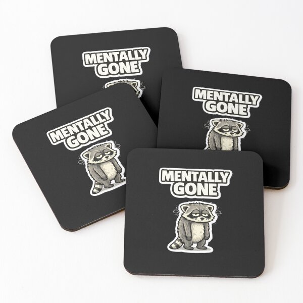 Item preview, Mentally checked out Raccoon Funny Meme Shirt Introvert Humor designed and sold by piotr_chojnacki_art.
