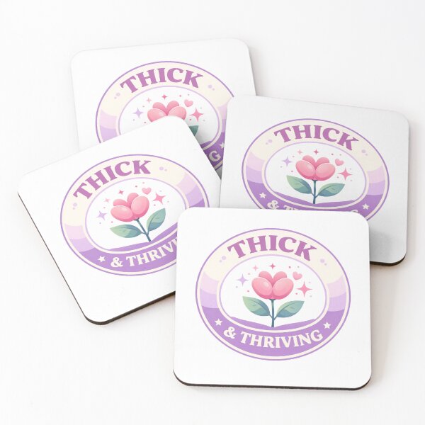 Item preview, Thick & Thriving Cute Body Positive Aesthetic Sticker designed and sold by RottenThreads.