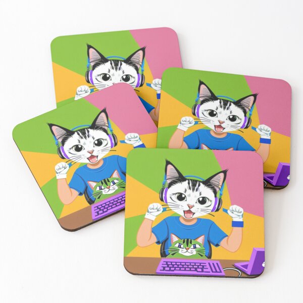 Item preview, Cat Mask Gamer: Late Night at the Desk designed and sold by AntiConfused.