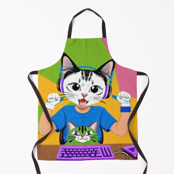 Item preview, Cat Mask Gamer: Late Night at the Desk designed and sold by AntiConfused.