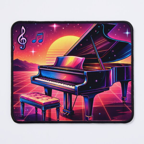 Item preview, Neon Piano Synthwave Retro Poster designed and sold by BlairWynne.