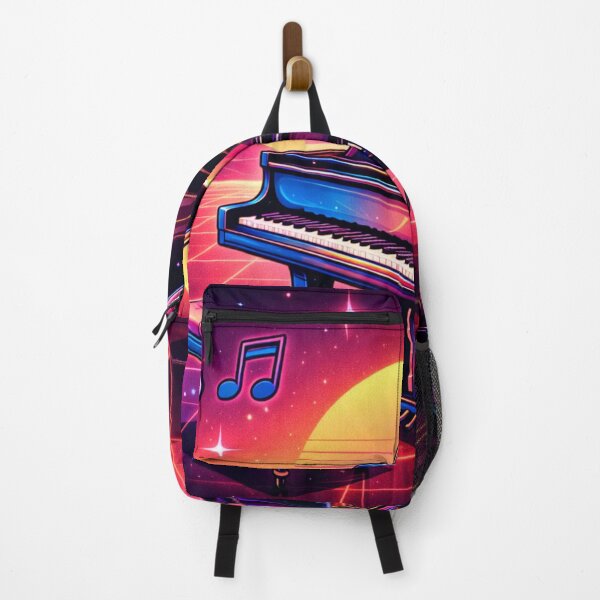 Item preview, Neon Piano Synthwave Retro Poster designed and sold by BlairWynne.
