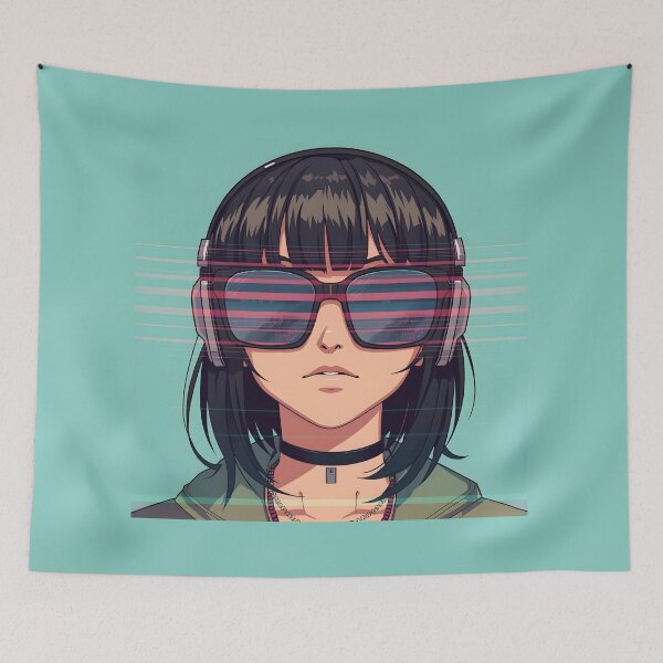 Item preview, Retro Vaporwave Gamer Glitch Portrait designed and sold by ThePixelArchive.